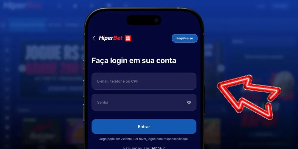 Escolha a opção de login